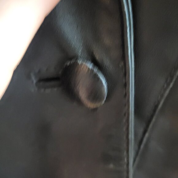 VTG S. Ajita Genuine Leather Oversized Jacket - Medium - Sequined Sleeves - Picture 9 of 12